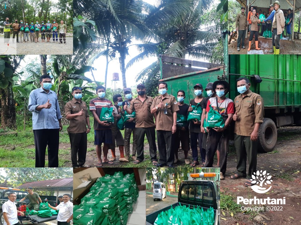 Perhutani Perhutani Salurkan Bingkisan Paket Sembako Kepada Para Mitra