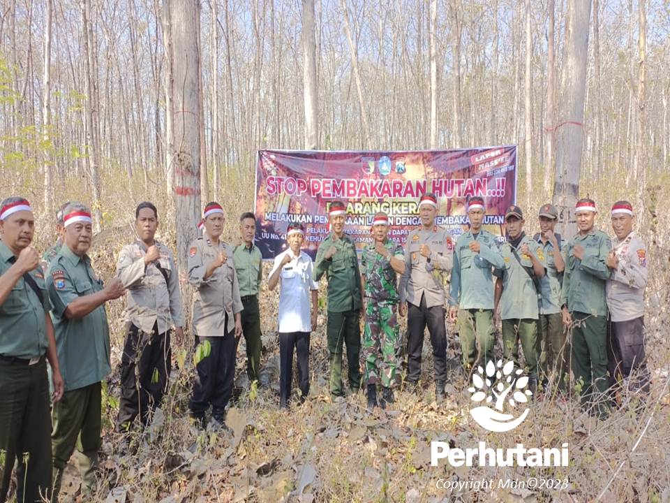 Perhutani Perhutani Bersama Forkopimcam Sampung Pasang Rambu Rambu